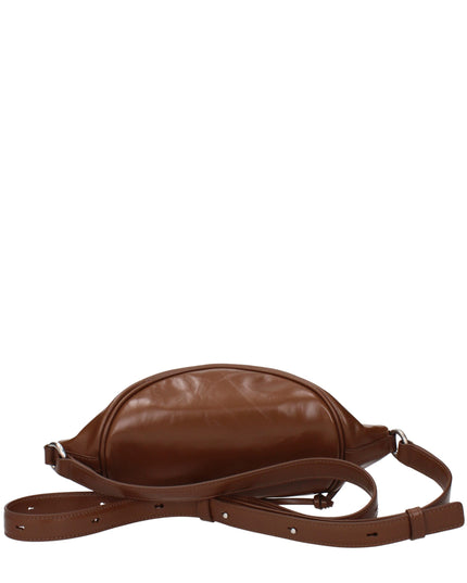 Jil Sander Brown Leather Crossbody Bag
