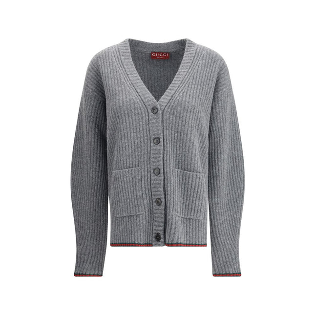 Gucci Gray Wool Cardigan