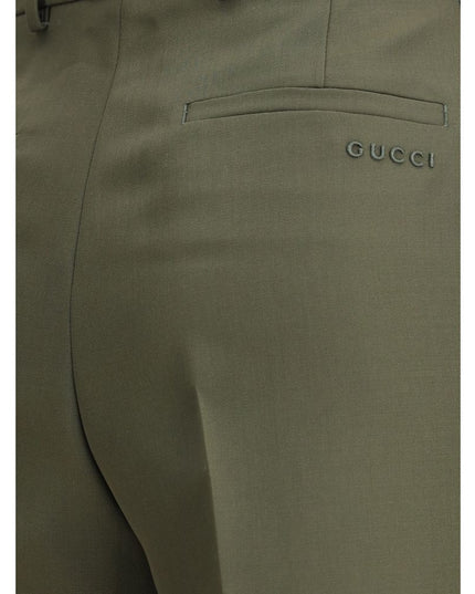Gucci Green Wool Pants