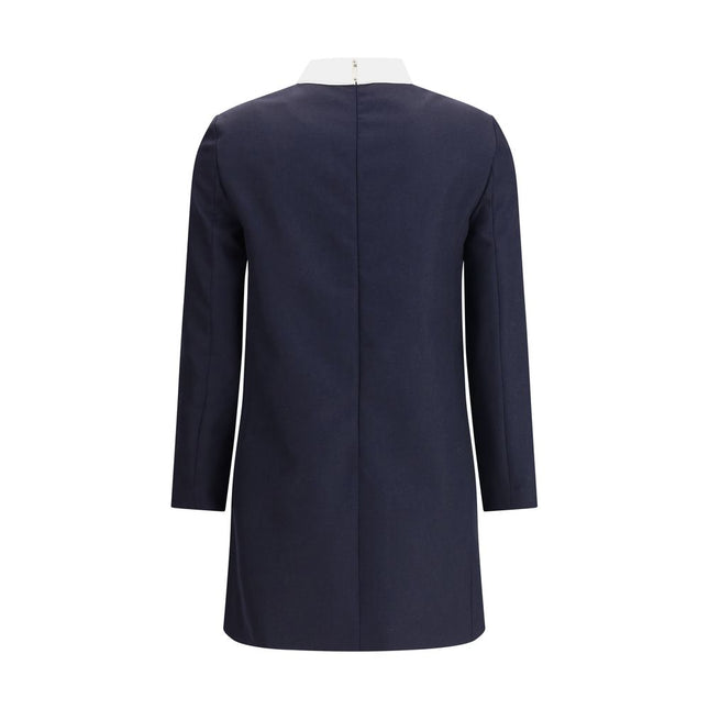 Thom Browne Blue Fleece Wool Casual Dress