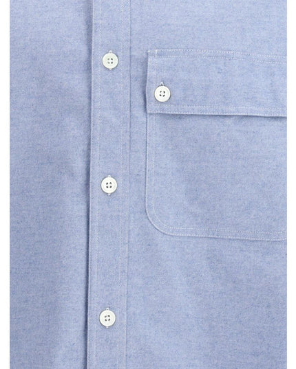 Thom Browne Light Blue Cotton Pattern Shirt