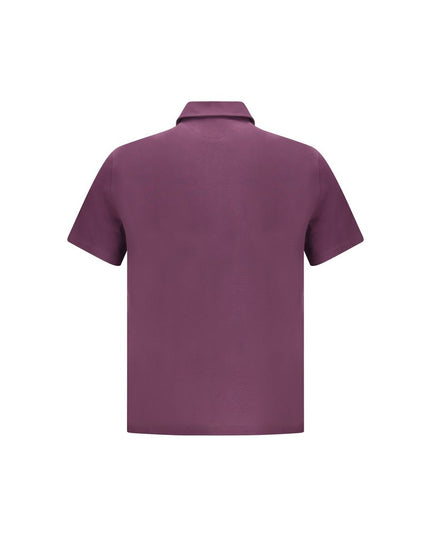 Brunello Cucinelli Purple Cotton Polo Shirt