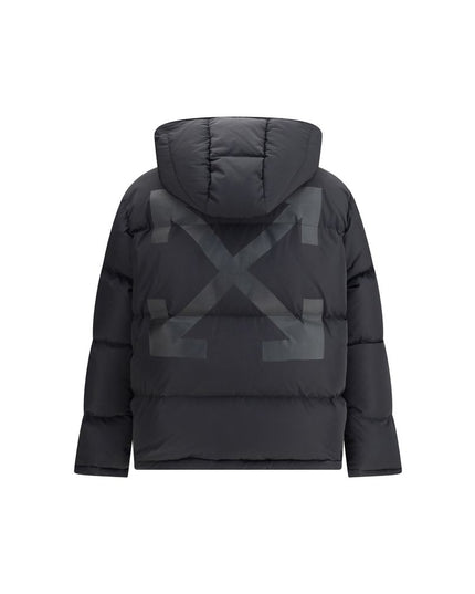 Off-White Black Polyester Full-Length Jacket