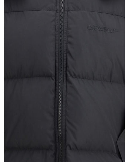 Off-White Black Polyester Full-Length Jacket