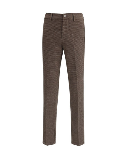 Cruna Brown Cotton Casual Pants