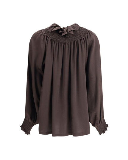Burberry Brown Silk Blouse