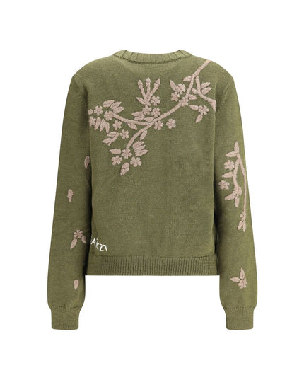 Baziszt Green Alpaca Vicugna Pacos Cardigan