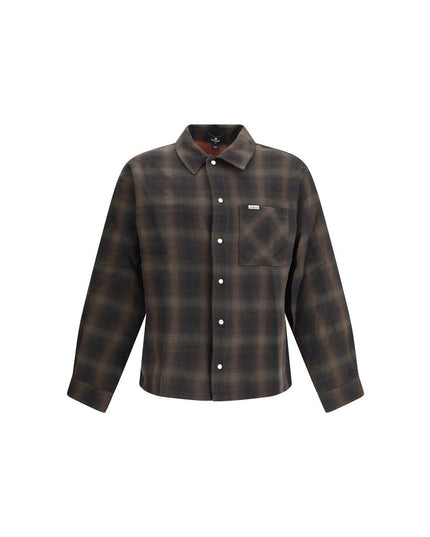 Represent Brown Cotton Pattern Shirt
