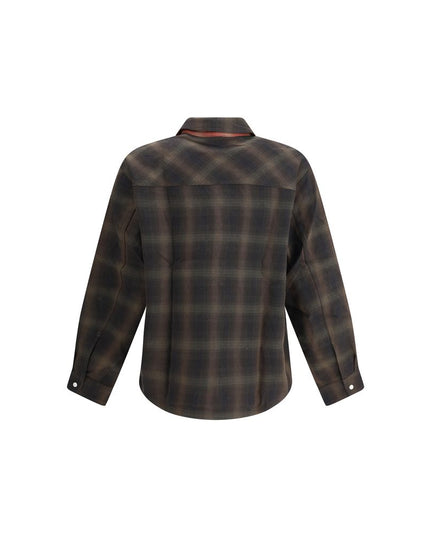 Represent Brown Cotton Pattern Shirt