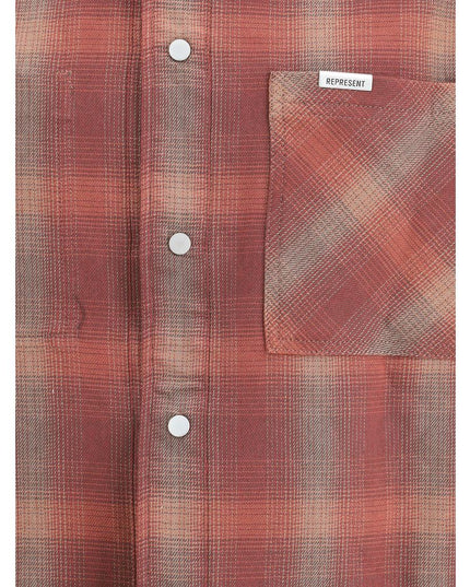 Represent Brown Cotton Pattern Shirt