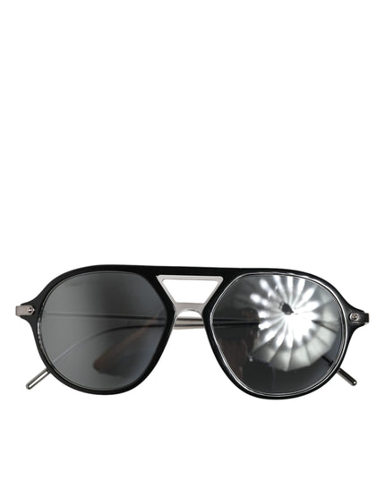 Dolce & Gabbana DG4343F Black Acetate Frame Pilot Shades Sunglasses