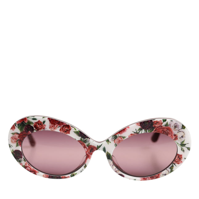 Dolce & Gabbana Floral Printed Acetate Oval Eyewear Sunglasses
