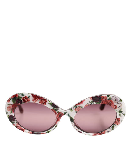 Dolce & Gabbana Floral Printed Acetate Oval Eyewear Sunglasses
