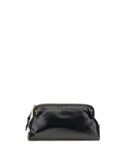 Miu Miu Black Calf Leather Bos Taurus Shoulder Bag