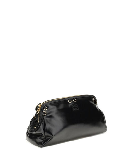 Miu Miu Black Calf Leather Bos Taurus Shoulder Bag