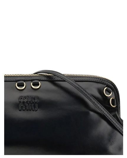 Miu Miu Black Calf Leather Bos Taurus Shoulder Bag