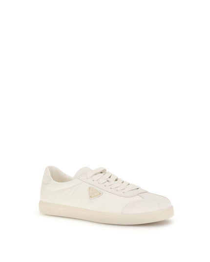 Prada Cream Polyamide Low Top Sneakers