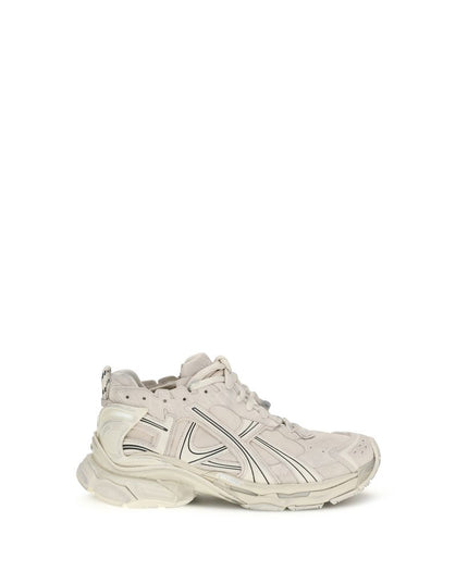 Balenciaga Beige Calf Leather Bos Taurus Athletic Sneakers