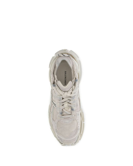 Balenciaga Beige Calf Leather Bos Taurus Athletic Sneakers