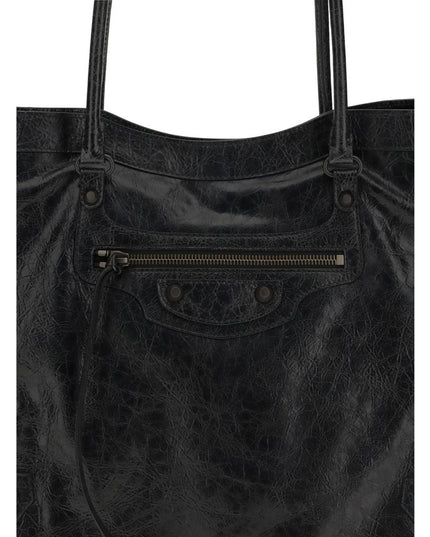 Balenciaga Black Lamb Ovis Aries Aries Shoulder Bag