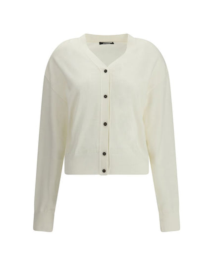 Jacquemus White Merino Wool Cardigan