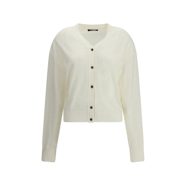Jacquemus White Merino Wool Cardigan
