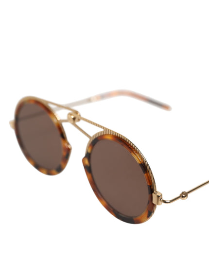 Dolce & Gabbana Gold Havana Frame DG Fatto A Mano Eyewea Sunglasses