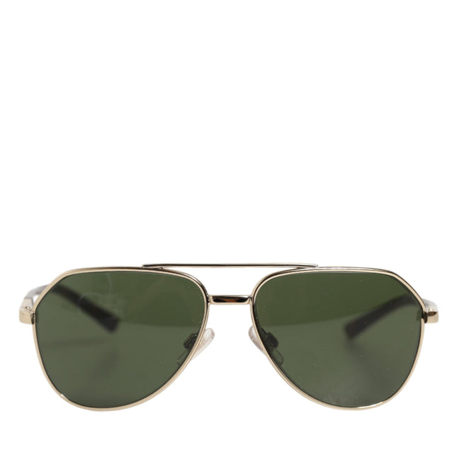 Dolce & Gabbana DG2125 Silver Frame Aviator Shades Eyewear Sunglasses