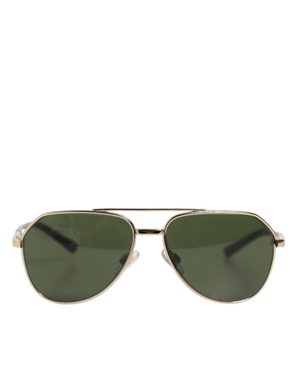 Dolce & Gabbana DG2125 Silver Frame Aviator Shades Eyewear Sunglasses