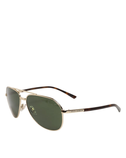 Dolce & Gabbana DG2125 Silver Frame Aviator Shades Eyewear Sunglasses