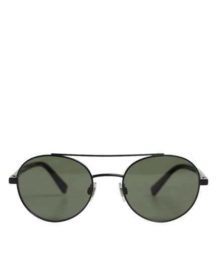 Dolce & Gabbana Matte Black Steel Frame Gray Lens Sunglasses