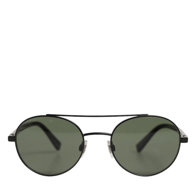 Dolce & Gabbana Matte Black Steel Frame Gray Lens Sunglasses