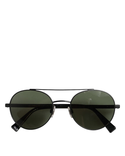 Dolce & Gabbana Matte Black Steel Frame Gray Lens Sunglasses