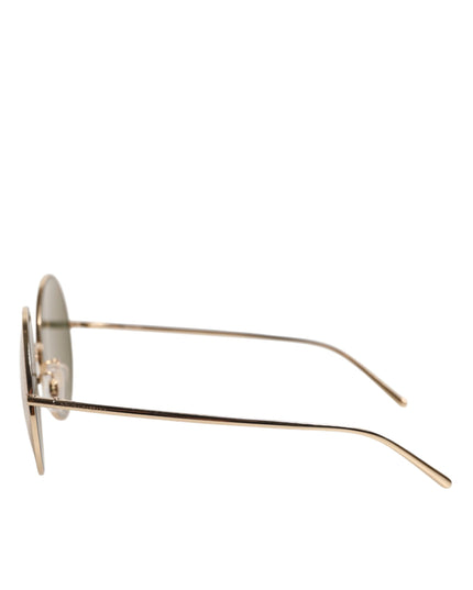 Dolce & Gabbana Gold Metal Round Shades Eyewear Sunglasses