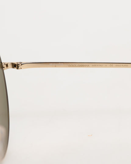 Dolce & Gabbana Gold Metal Round Shades Eyewear Sunglasses