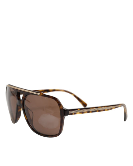 Dolce & Gabbana Dark Brown Tortoise Shell Pilot Frame Sunglasses