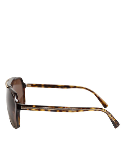 Dolce & Gabbana Dark Brown Tortoise Shell Pilot Frame Sunglasses