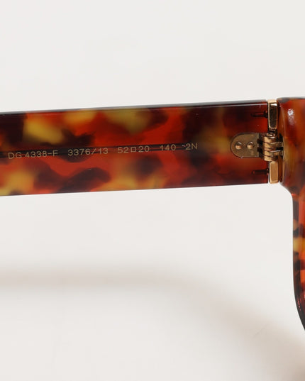 Dolce & Gabbana DG4338F Brown Havana Full Rim Round Lenses Sunglasses