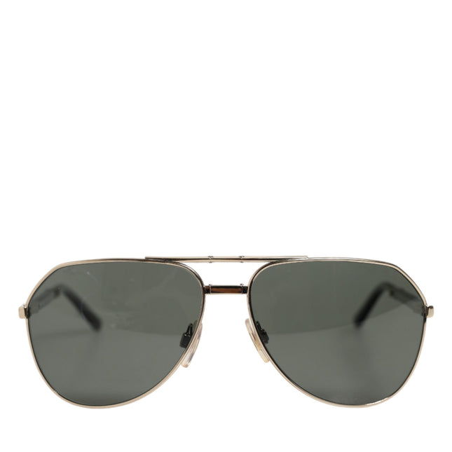 Dolce & Gabbana DG2106K Black Gold Plated Polarized MetalFrame Sunglasses