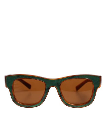 Dolce & Gabbana DG4391 Green Brown Acetate Square Frame Unisex Sunglasses