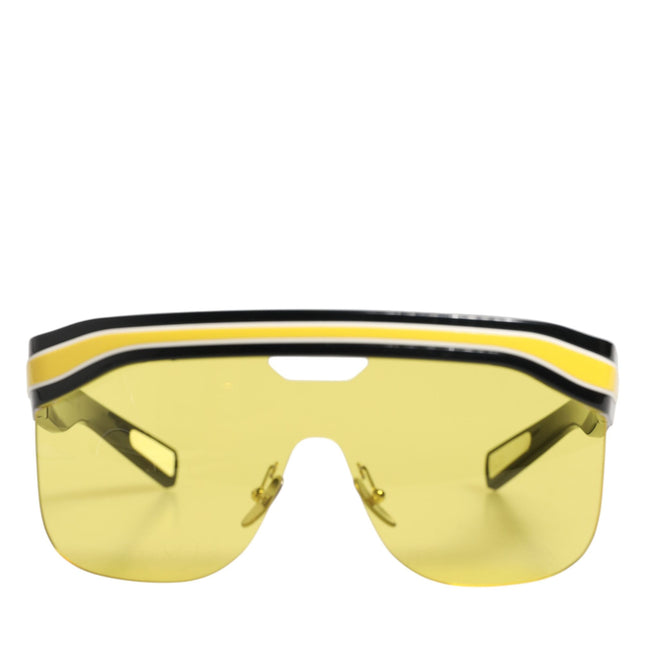 Dolce & Gabbana DG6162 Shield Black Yellow White Polyamide Sunglasses