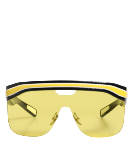 Dolce & Gabbana DG6162 Shield Black Yellow White Polyamide Sunglasses