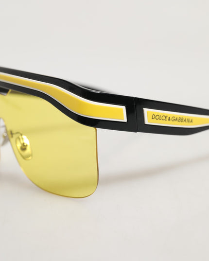 Dolce & Gabbana DG6162 Shield Black Yellow White Polyamide Sunglasses