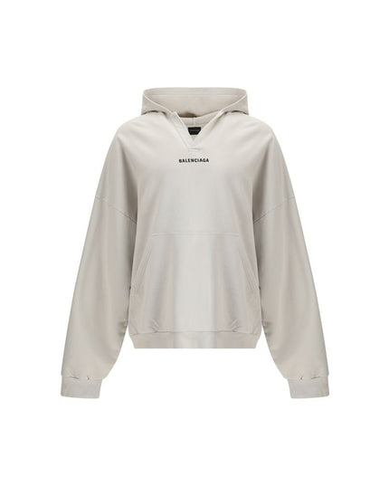 Balenciaga White Cotton Sweatshirt