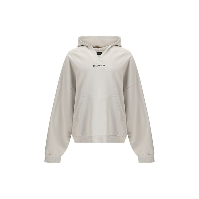 Balenciaga White Cotton Sweatshirt