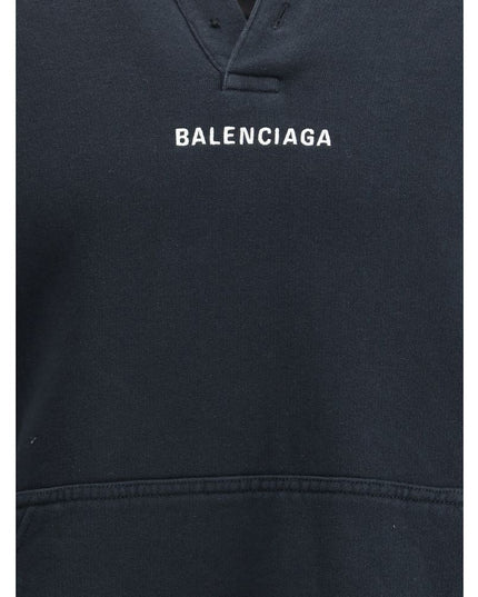 Balenciaga Black Cotton Sweatshirt