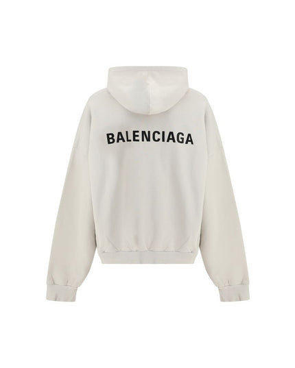 Balenciaga White Cotton Sweatshirt