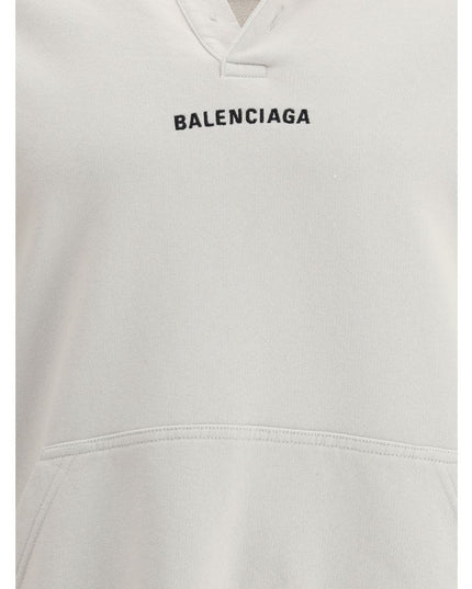 Balenciaga White Cotton Sweatshirt