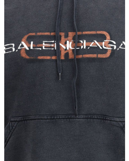 Balenciaga Black Cotton Sweatshirt