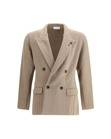Lardini Brown Fleece Wool Jackets And Coat